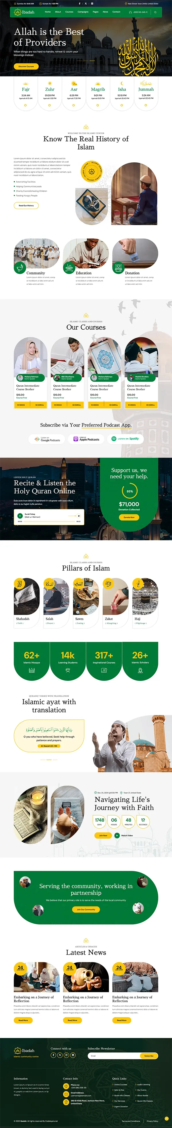Ibadah - Joomla 6 Islamic Center & Mosque Template